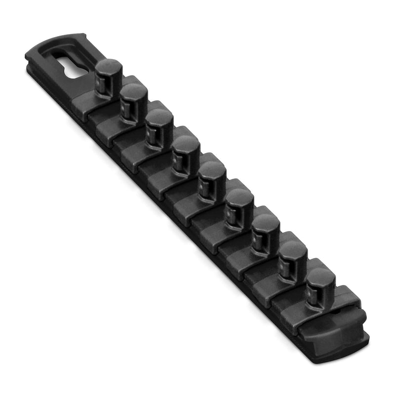  [AUSTRALIA] - Ernst Manufacturing 8-Inch Socket Organizer with 9 3/8-Inch Twist Lock Clips, Black -8427 3/8-Inch Twist Clips