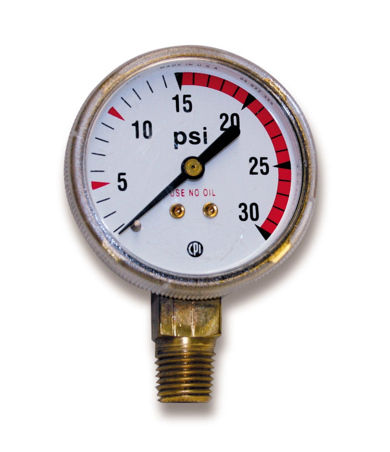  [AUSTRALIA] - US Forge 08036 Victor Style Low Pressure Gauge for Acetylene Regulators 0-30 P.S.I. with Red Zone