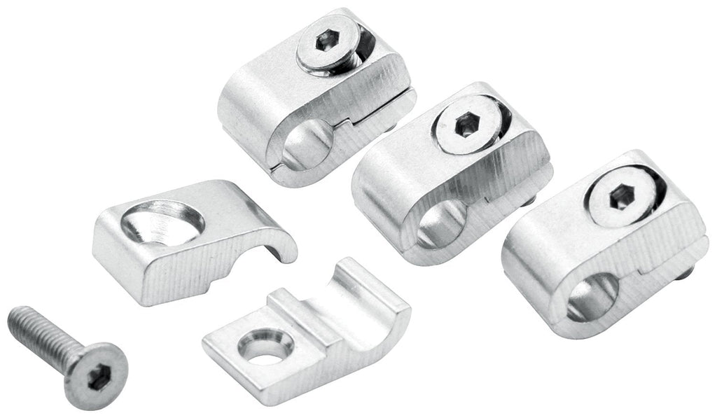  [AUSTRALIA] - Allstar ALL18320 3/16" I.D Aluminum Clamp-On Style Universal Line Clamp, (Pack of 4) 3/16in