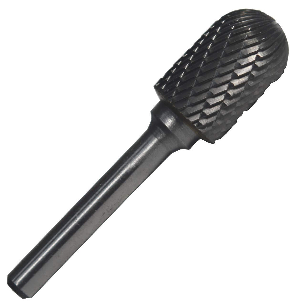 Drill America SC4 7/16" X 1" Cylindrical Radius End Carbide Burr 1/4 Shank, DUL Series DULSC4 7/16" Cylindrical Radius-End Double Cut - LeoForward Australia