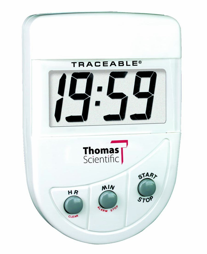 Thomas 5026 Quality Control Lab Timer, 0.01 Percent Accuracy, 2" Width x 3-1/2" Height x 1/2" Depth With 3-Year AAA Battery, Magnet, Clip on Back - LeoForward Australia