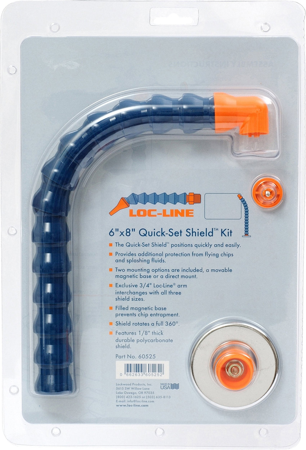 Loc-Line Coolant Hose Accessory, 6" x 8" Quick-Set Small Shield Kit, 3/4" Hose ID - 60525 3/4" - LeoForward Australia