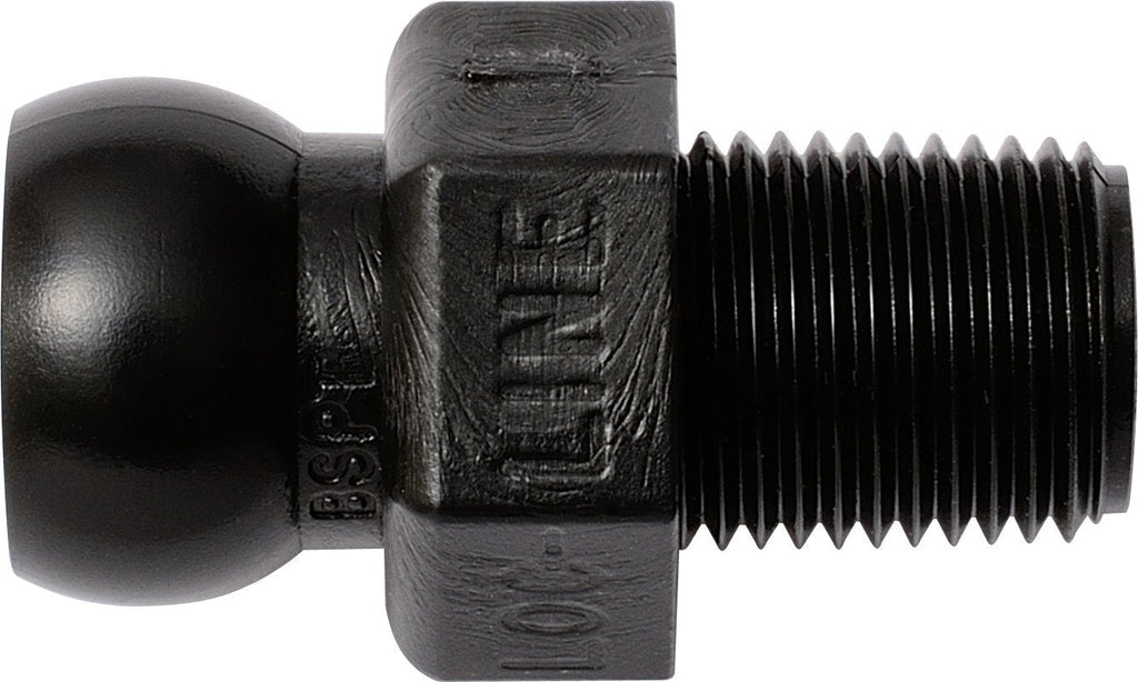 Loc-Line - 49426-BLK Coolant Hose Component, Black Acetal Copolymer, Connector, 1/4" Hose ID, 1/4" NPT (Case of 50) - LeoForward Australia