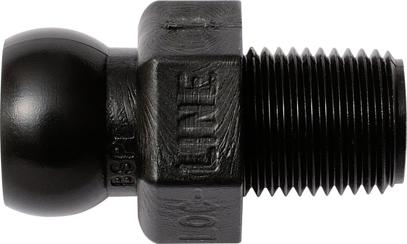 Loc-Line - 49426-BLK Coolant Hose Component, Black Acetal Copolymer, Connector, 1/4" Hose ID, 1/4" NPT (Case of 50) - LeoForward Australia