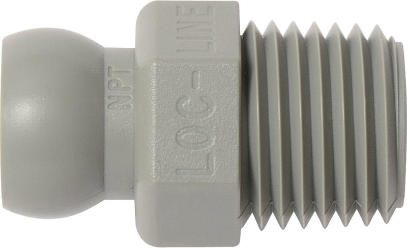 Loc-Line-49426 Coolant Hose Component, Gray Acetal Copolymer, Connector, 1/4" Hose ID, 1/4" NPT (Pack of 50) - LeoForward Australia