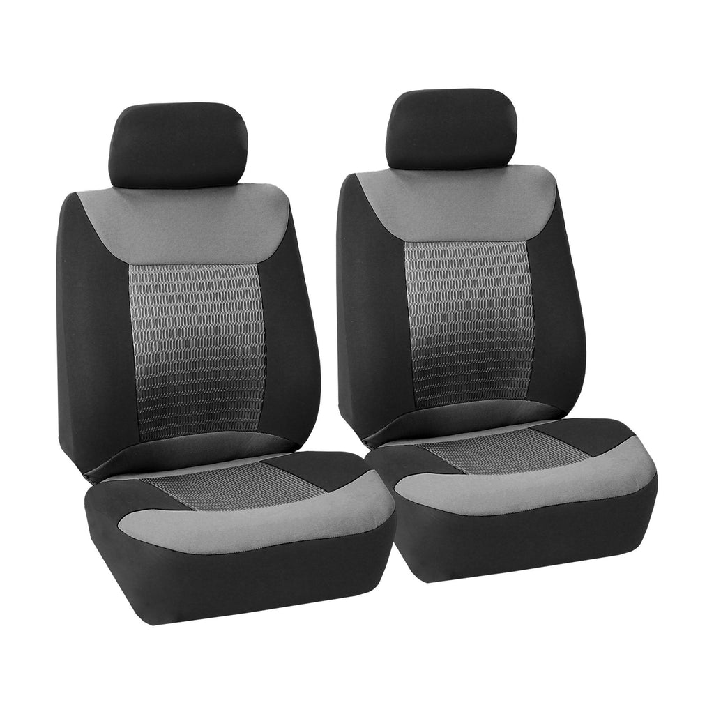  [AUSTRALIA] - FH Group FH-FB062102 Premium Fabric Bucket Seat Covers, Airbag Compatible Gray/Black