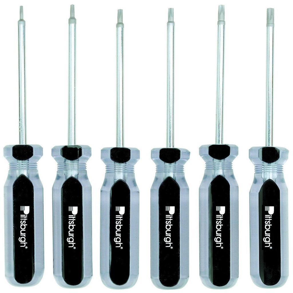  [AUSTRALIA] - 6 Piece Star Bit Screwdriver Set with Magnetic Tips: T10, T15, T20, T25, T27 and T30
