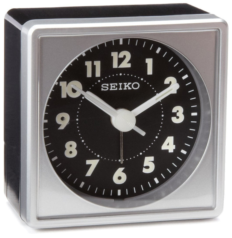 Seiko 2" Square, Compact & Lightweight Bedside Alarm Clock - LeoForward Australia