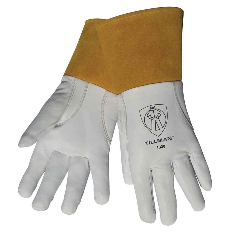  [AUSTRALIA] - Tillman 1338 Top Grain Goatskin TIG Welding Gloves with 4" Cuff, X-Large