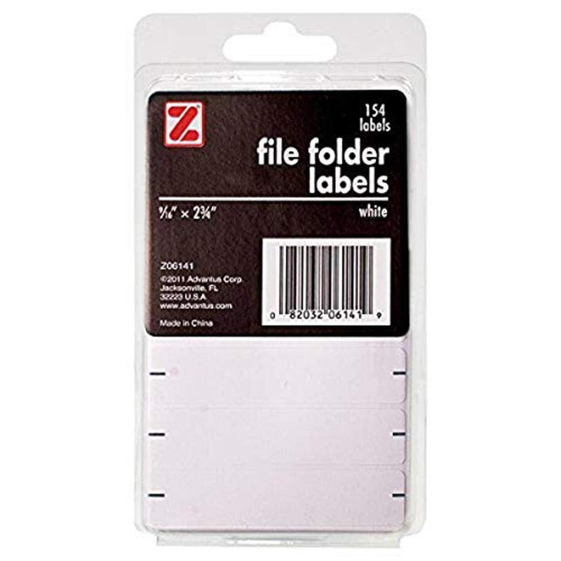 ADVANTUS Self Adhesive File Folder Labels, 9/16 x 2-3/4 Inches, 154 Labels, White (Z06141) 9/16 x 2-3/4 Inch (154 Labels) - LeoForward Australia