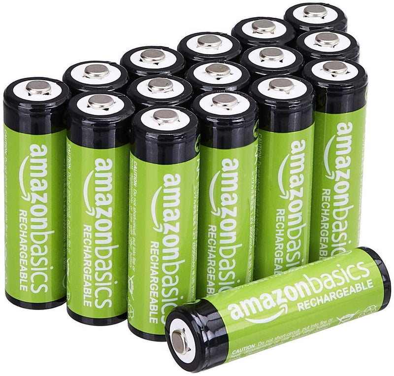 Amazon Basics 16-Pack AA Rechargeable Batteries, Performance 2,000 mAh Battery, Pre-Charged, Recharge up to 1000x 16 Count Performance (2000 mAH) - LeoForward Australia