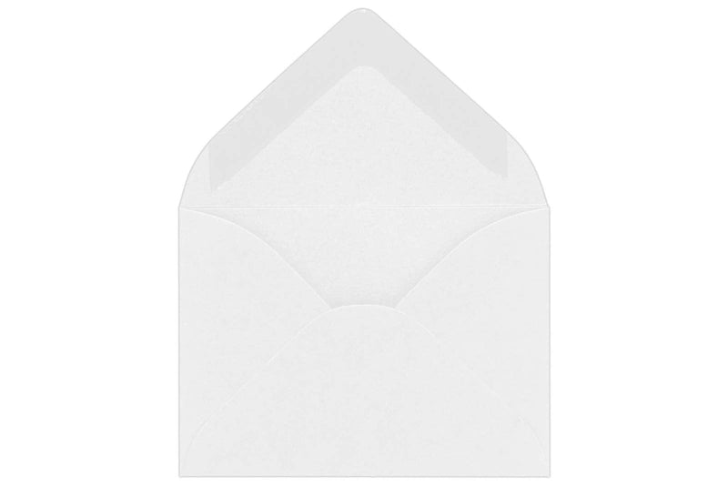  [AUSTRALIA] - LUXPaper #17 Mini Envelopes in 70 lb. Bright White for 2 9/16 x 3 9/16 Cards, Printable Envelopes for Gift Cards and Thank You’s, w/Moistenable Glue, 50 Pack, Envelope Size 2 11/16 x 3 11/16 (White) 70lb. Bright White