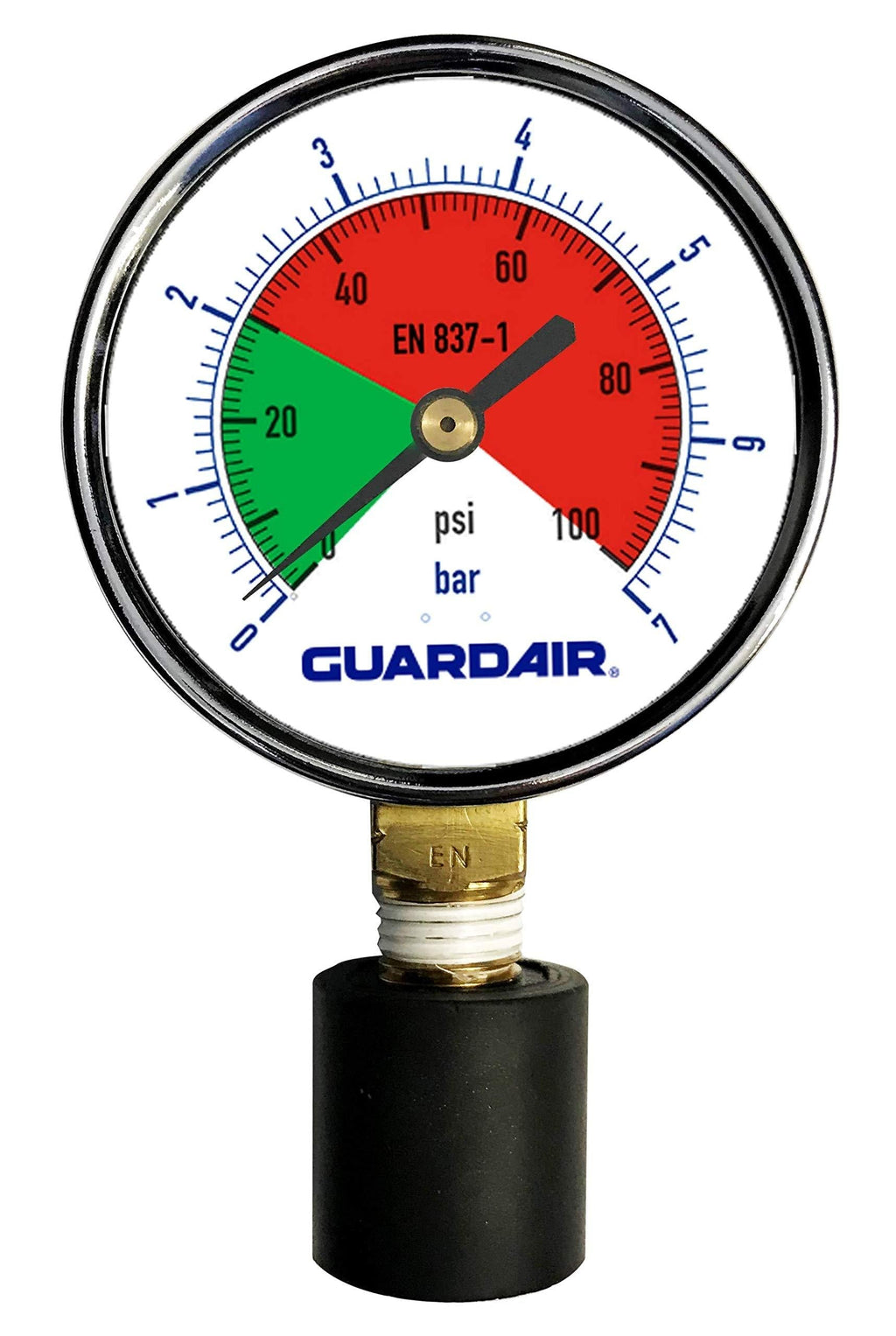  [AUSTRALIA] - Guardair 100M05A 0-100 PSI Pressure Gauge with Rubber Tip