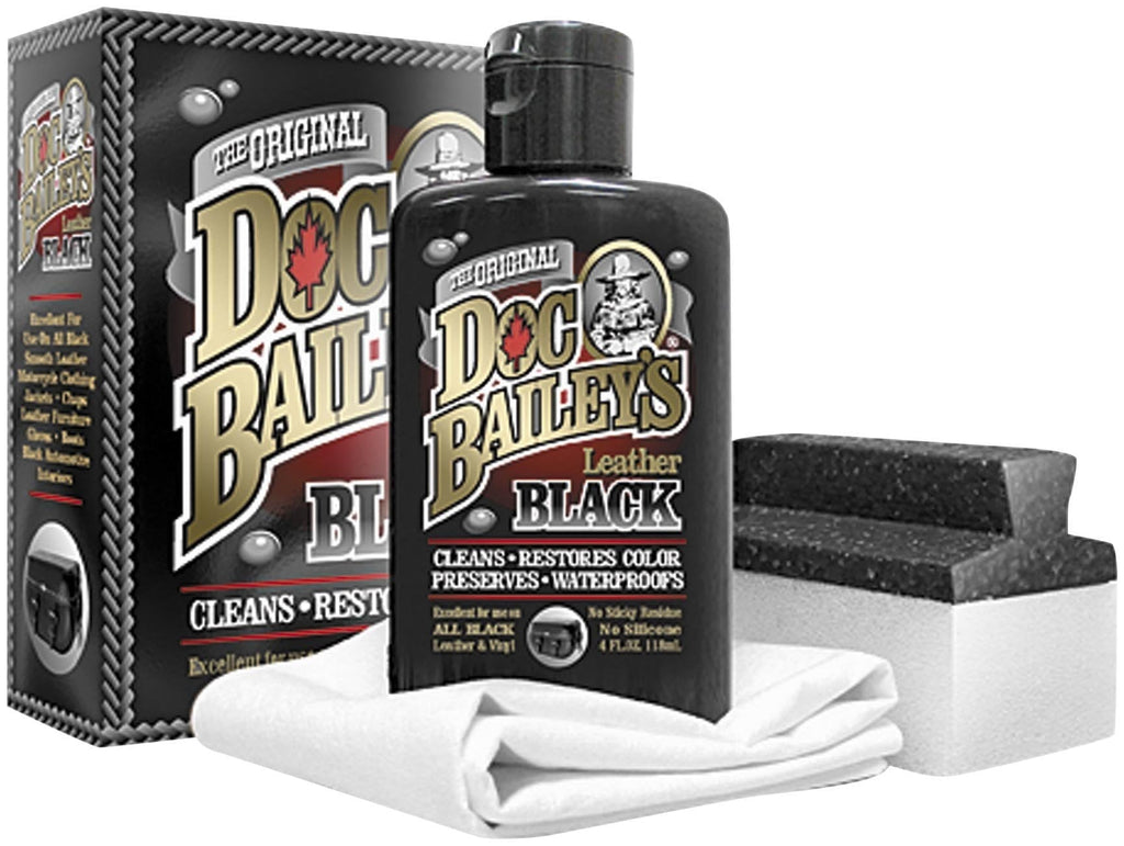  [AUSTRALIA] - Doc Bailey’s Leather Detail Kit Black - Restore Your Black Leather & Vinyl With This Leather Cleaning Product - Condition, Clean, Waterproof & Re-Dye - Maintain & Protect All of Your Leather