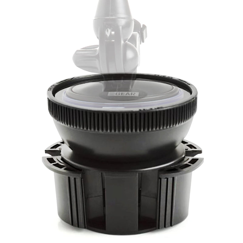  [AUSTRALIA] - USA GEAR Adjustable Cup Holder Suction Mounting Surface - Compatible with Suction Mount Wireless Car Chargers - Adjustable Design Holds Suction Mounts for Qi Chargers and More Suction Mount Devices
