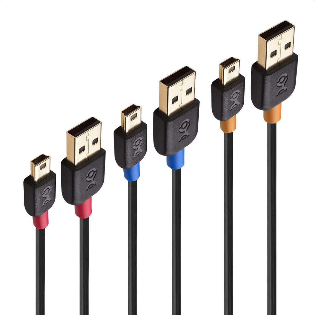 Cable Matters 3-Pack Short USB to Mini USB Cable (Mini USB to USB Cable) 3 ft - LeoForward Australia