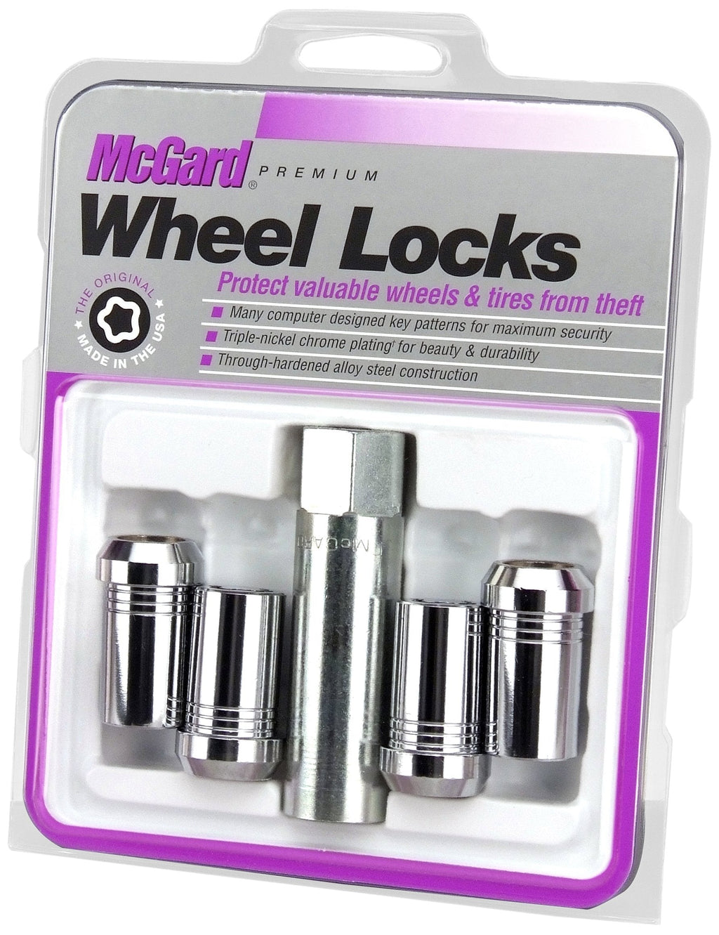  [AUSTRALIA] - McGard 25115 Chrome Tuner Style Cone Seat Wheel Lock Set