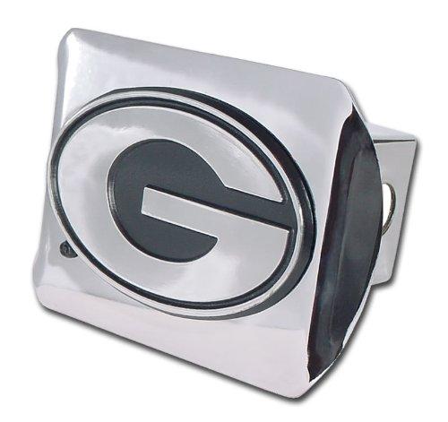  [AUSTRALIA] - CHROME EMBLEM University of Georgia Bulldogs Bright Polished Chrome with G Emblem NCAA College Sports Metal Trailer Hitch Cover Fits 2 Inch Auto Car Truck Receiver