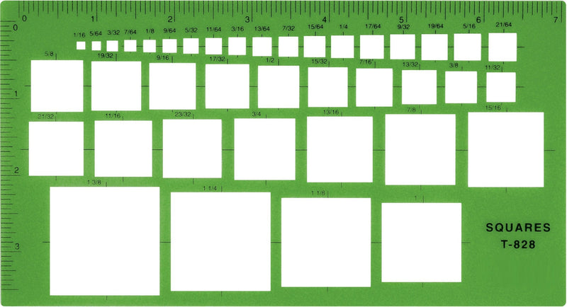 Westcott Technical Squares Drawing Template (T-828), Multicolor - LeoForward Australia