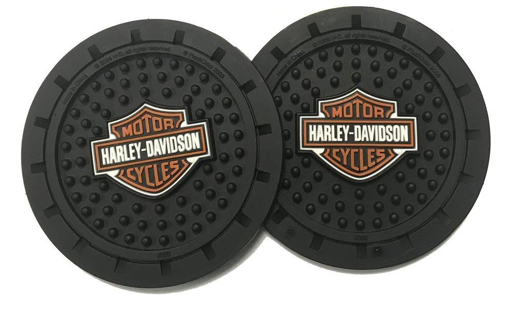  [AUSTRALIA] - Harley-Davidson Orange Bar & Shield Drink Holder Coasters, Set of 2 CG625