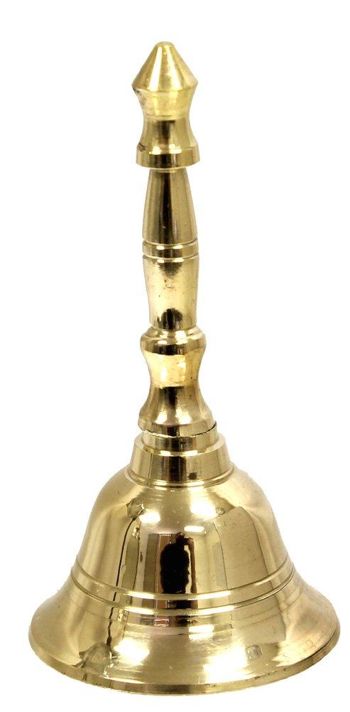 3.5" Hand Held Service Bell 1.5 Inch Diameter - Polished Brass 4" - LeoForward Australia