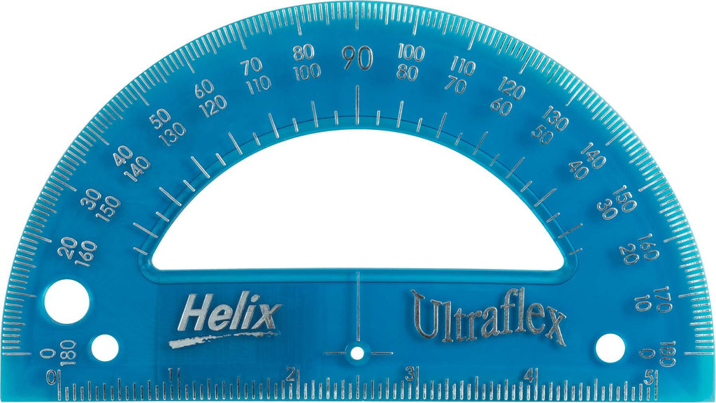 Helix Ultraflex Protractor 6 Inch / 15cm, Assorted Colors (32032) - LeoForward Australia