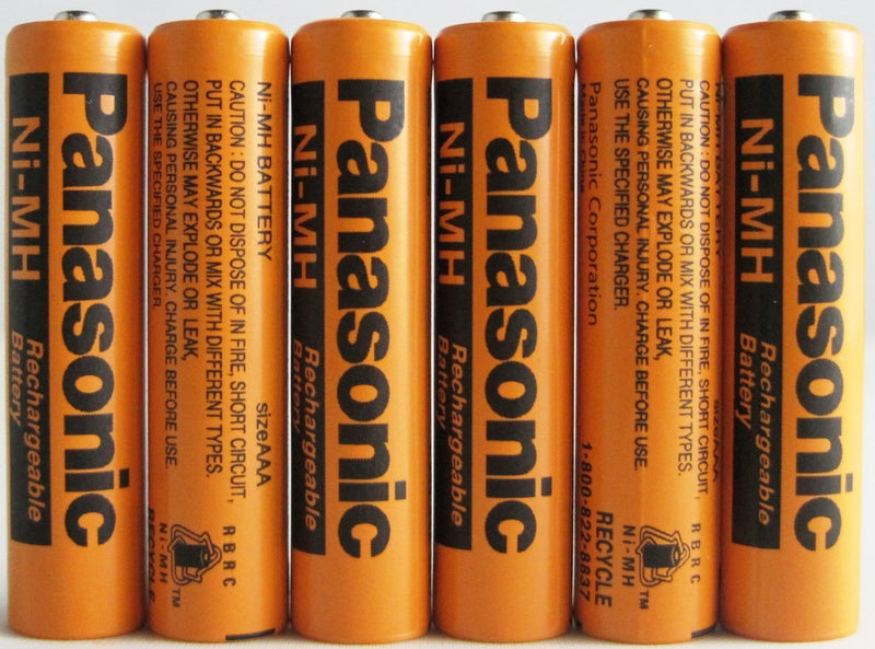  [AUSTRALIA] - Panasonic HHR-75AAA/B-6 Ni-MH Rechargeable Battery for Cordless Phones, 700 mAh (Pack of 6)