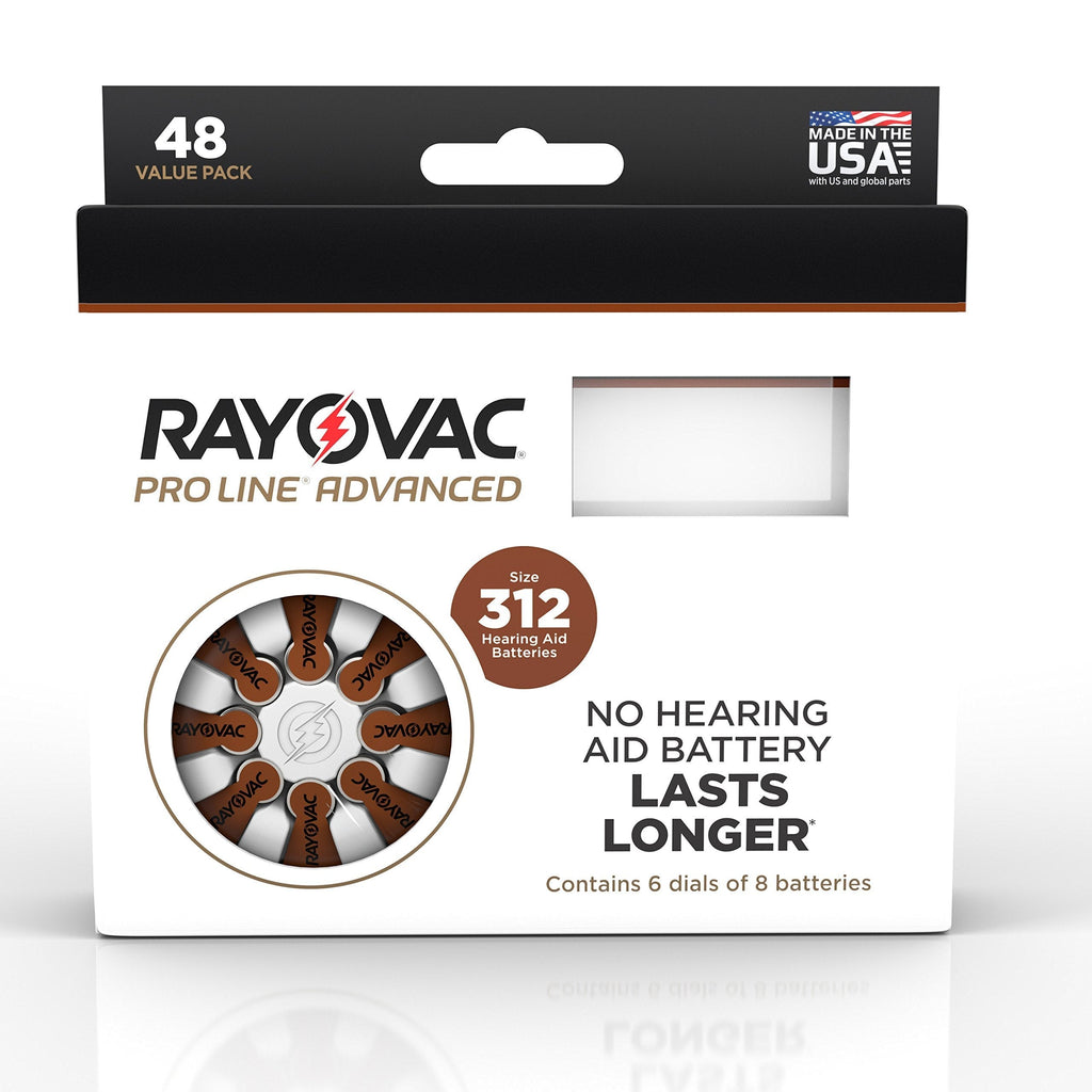 Rayovac Proline Advanced Mercury-Free Hearing Aid Batteries44; Box - 4844; Size 312 - LeoForward Australia