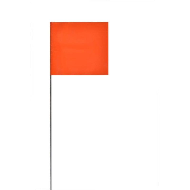  [AUSTRALIA] - Swanson FOR21100 2-Inch by 3-Inch Marking Flags with 21-Inch Wire Staffs, Orange 100 Pack