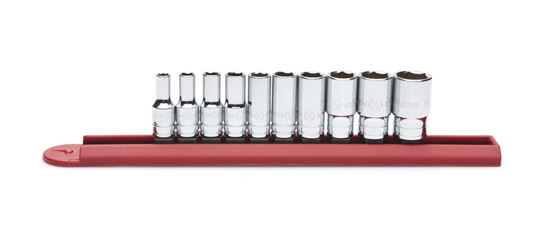  [AUSTRALIA] - GEARWRENCH 10 Pc. 1/4" Drive 6 Point Mid Length SAE Socket Set - 80305S