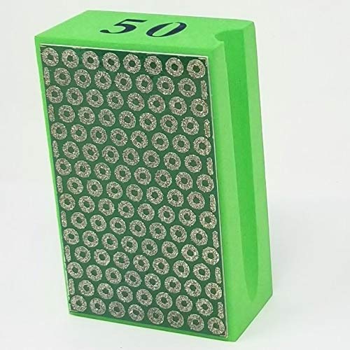  [AUSTRALIA] - STADEA Diamond Hand Polishing Pad Electroplated Grit 50 for Granite Concrete Terazzo Polishing Pos1 Grit 50 Pack of 01