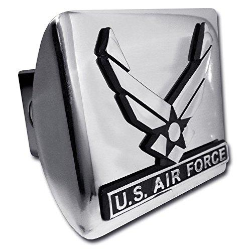  [AUSTRALIA] - US Air Force Wings Chrome Metal Trailer Hitch Cover with Metal Logo