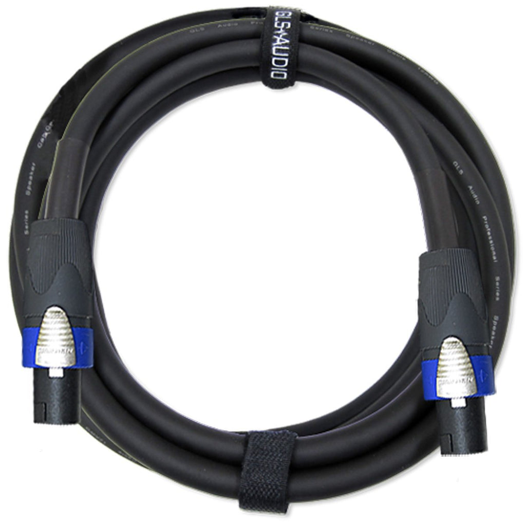 GLS Audio 12 feet Speaker Cable 12AWG Patch Cords - 12 ft Speakon to Speakon Professional Cables Black Neutrik NL4FX (NL4FC) 12 Gauge Wire - Pro 12' Speak-on Cord 12G - Single 12 ft. 2 Conductor - LeoForward Australia