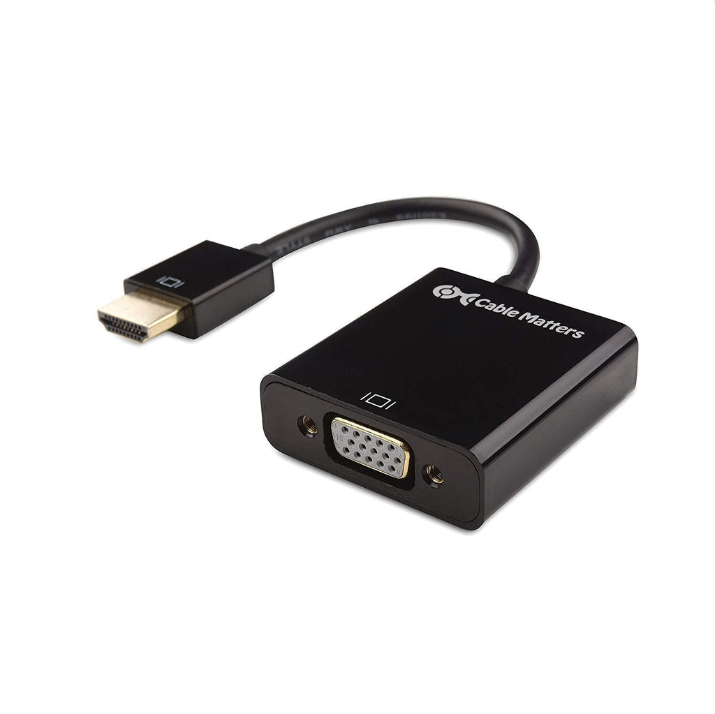 Cable Matters HDMI to VGA Adapter (HDMI to VGA Converter / VGA to HDMI Adapter) in Black - LeoForward Australia