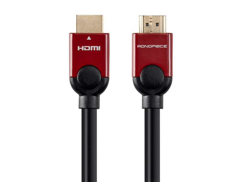 Monoprice HDMI High Speed Cable - 3 Feet - Red, 4K@60Hz, HDR, 18Gbps, 28AWG, YUV 4:4:4 - Select Metallic Series - LeoForward Australia