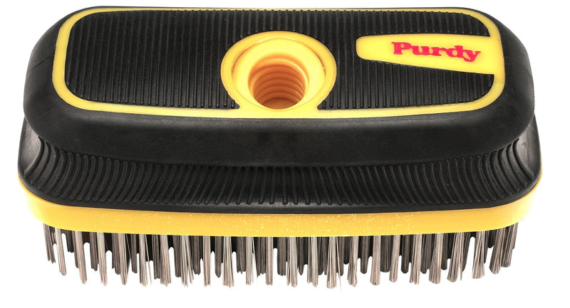  [AUSTRALIA] - Purdy 140910300 Wire Brushes Block, 8 Inch, Black/Yellow