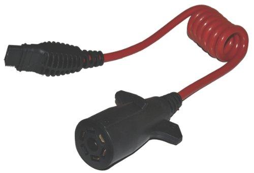  [AUSTRALIA] - MaxxHaul  70086 7-Way Round to 4-Way Flat Trailer Plug Adaptor with 18 Inch Flexible Cable Which Extends To 36 Inches