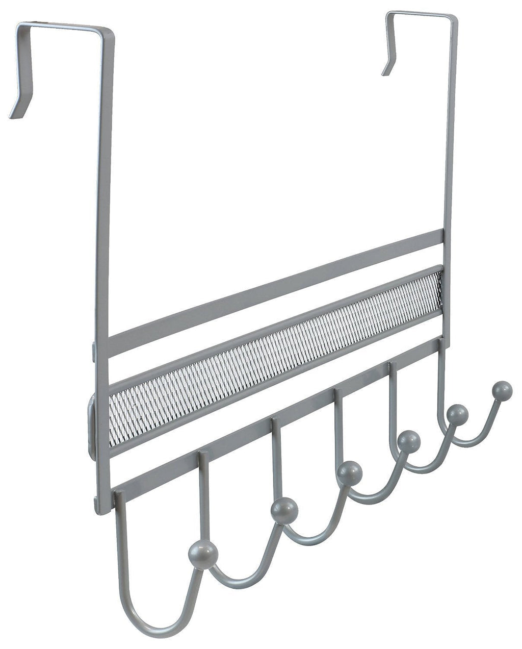 DecoBros Over The Door 6 Hook Organizer Rack - Silver - LeoForward Australia