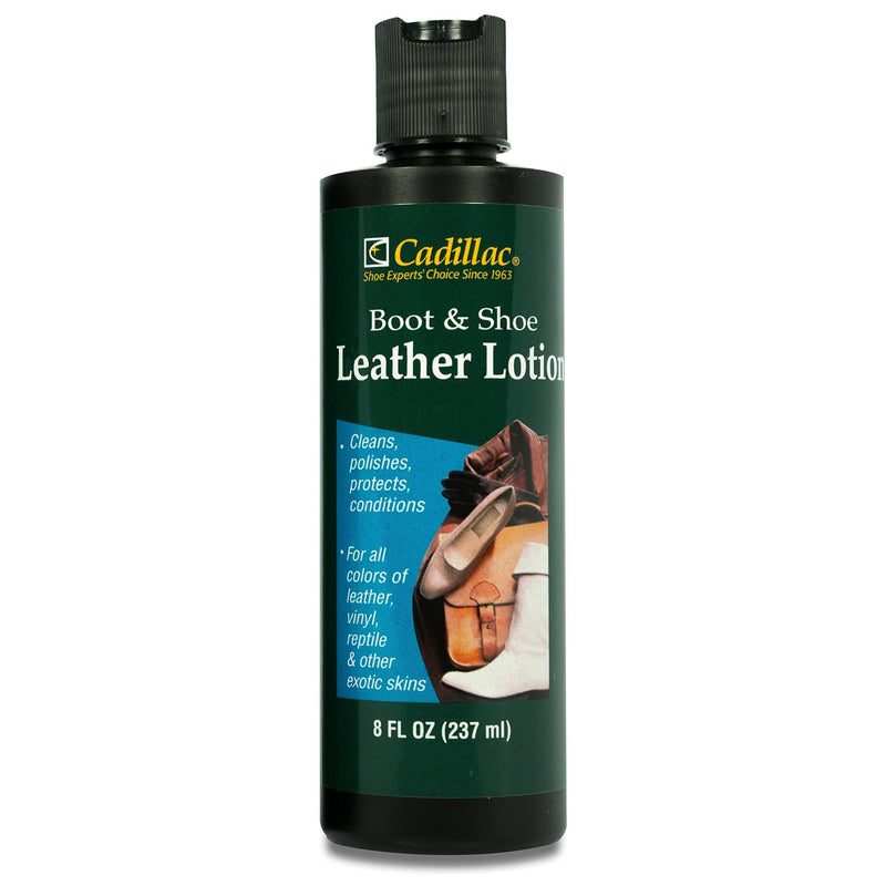 [AUSTRALIA] - Cadillac Boot and Shoe Leather Conditioner and Cleaner Lotion 8 oz - Conditions, Cleans, Polishes & Protects All Colors of Leather - Great for Footwear, Furniture, Handbags, Jackets & More 8 Ounce