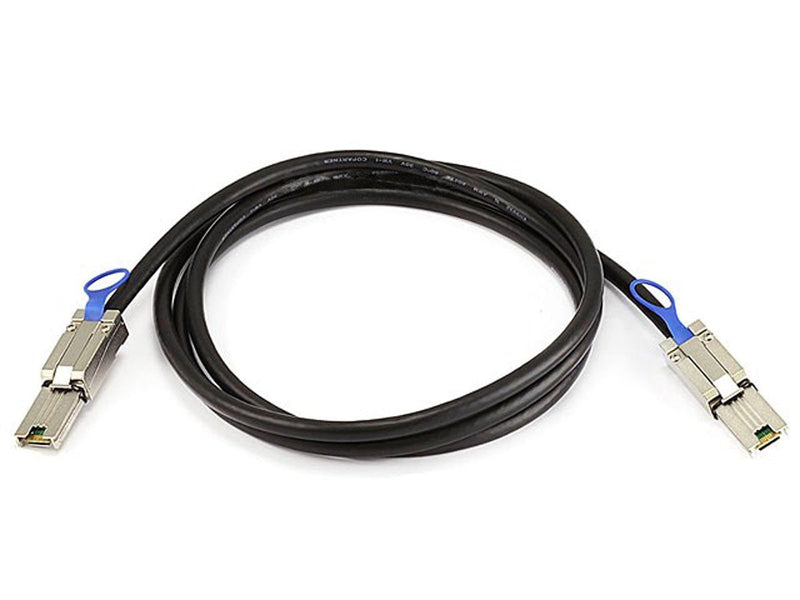  [AUSTRALIA] - Monoprice Data Cable - 2 Meter - Black | 28AWG External Mini SAS 26-pin (SFF-8088) Male to Mini SAS 26-pin (SFF-8088) Male Cable