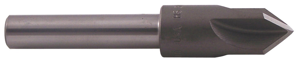 KEO 40346 High-Speed Steel Machine Single-End Countersink, Uncoated (Bright) Finish, 4 Flutes, 60 Degree Point Angle, Round Shank, 1/2" Shank Diameter, 3/4" Body Diameter - LeoForward Australia