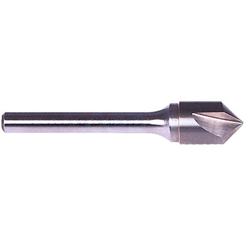 KEO 55772 Solid Carbide Single-End Countersink, TiALN Coated, 3 Flutes, 100 Degree Point Angle, Round Shank, 1/4" Shank Diameter, 1/4" Body Diameter - LeoForward Australia