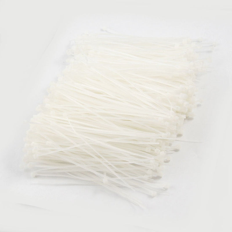  [AUSTRALIA] - uxcell 1000 Pcs White Plastic Cable Zip Tie Fasten Wrap 95mm x 2mm