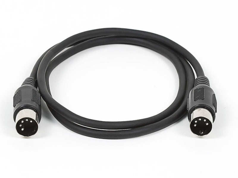 Monoprice 108532 MIDI Cable - 3 Feet - Black With Keyed 5-pin DIN Connector, Molded Connector Shells 3ft - LeoForward Australia