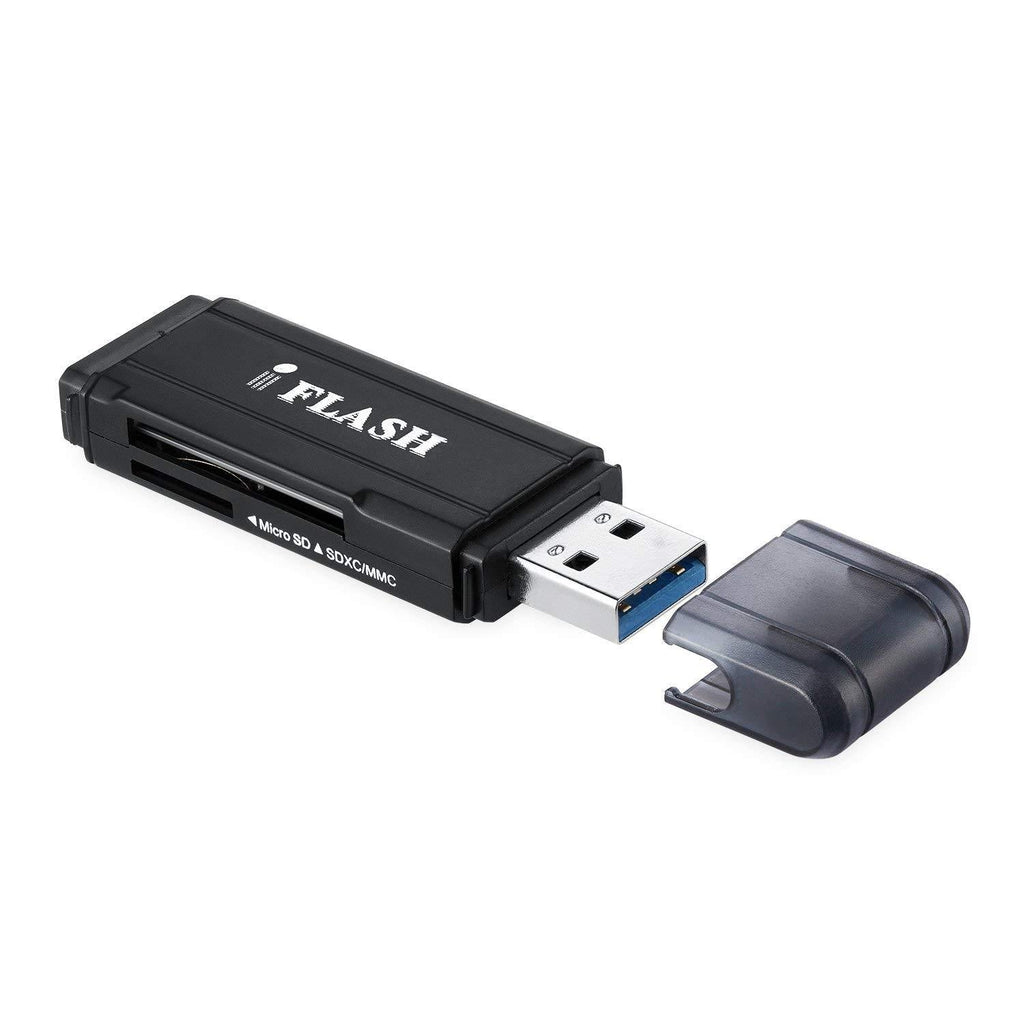 iFlash USB 2.0 SDHC/SDXC Card Reader/Writer Support SanDisk Kingston 64GB 32GB UHS-I SDXC, SDHC, SD, MMC, Ultra SDXC, Extreme SDHC - Retail Package (Card Reader Only, NOT Including Memory Card) - LeoForward Australia