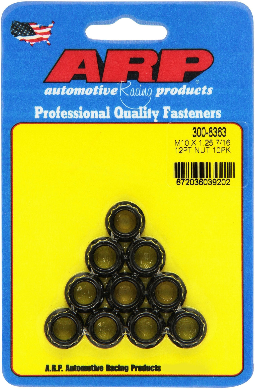  [AUSTRALIA] - ARP 300-8363 12-Point 10mm x 1.25 Nut - 10 Piece