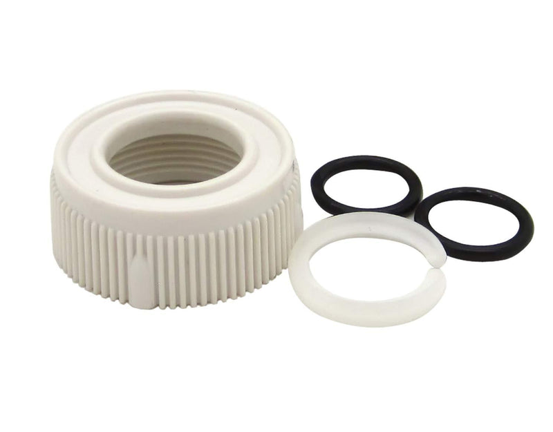  [AUSTRALIA] - Dura Faucet DF-RK510-WT RV Faucet Spout Nut and Rings Replacement Kit (White) White