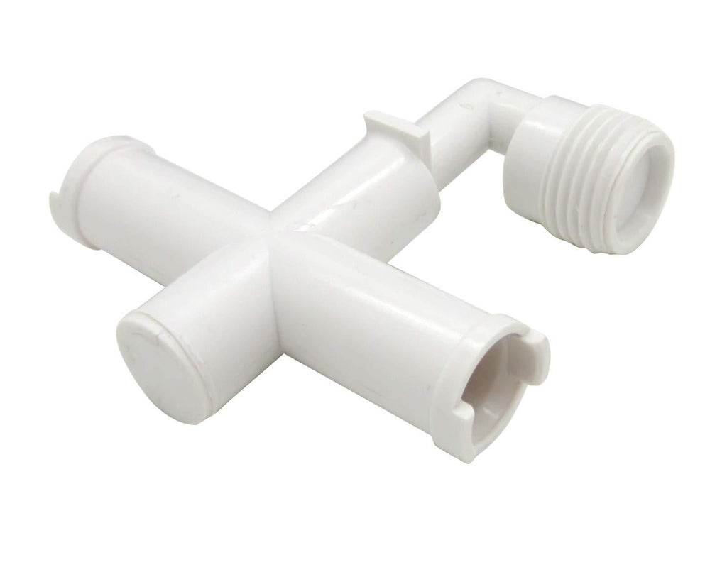  [AUSTRALIA] - Dura Faucet DF-RK910-WT RV Exterior Shower Faucet Diverter Tee Replacement (White) White