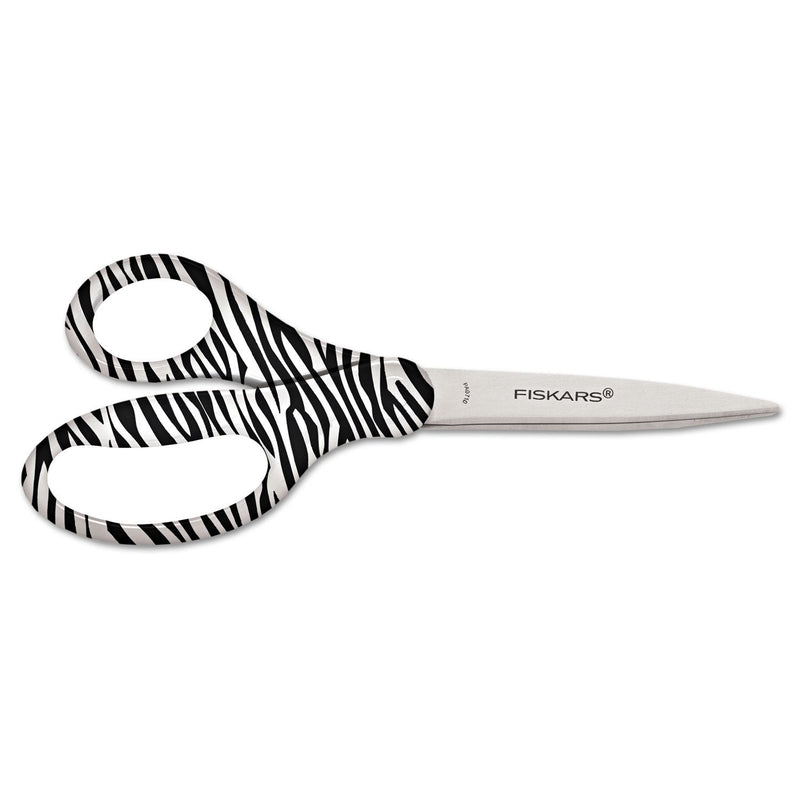  [AUSTRALIA] - Fiskars 1535821002 8" Designer Zebra Scissors with Recycled Handles (FSK1535821002)