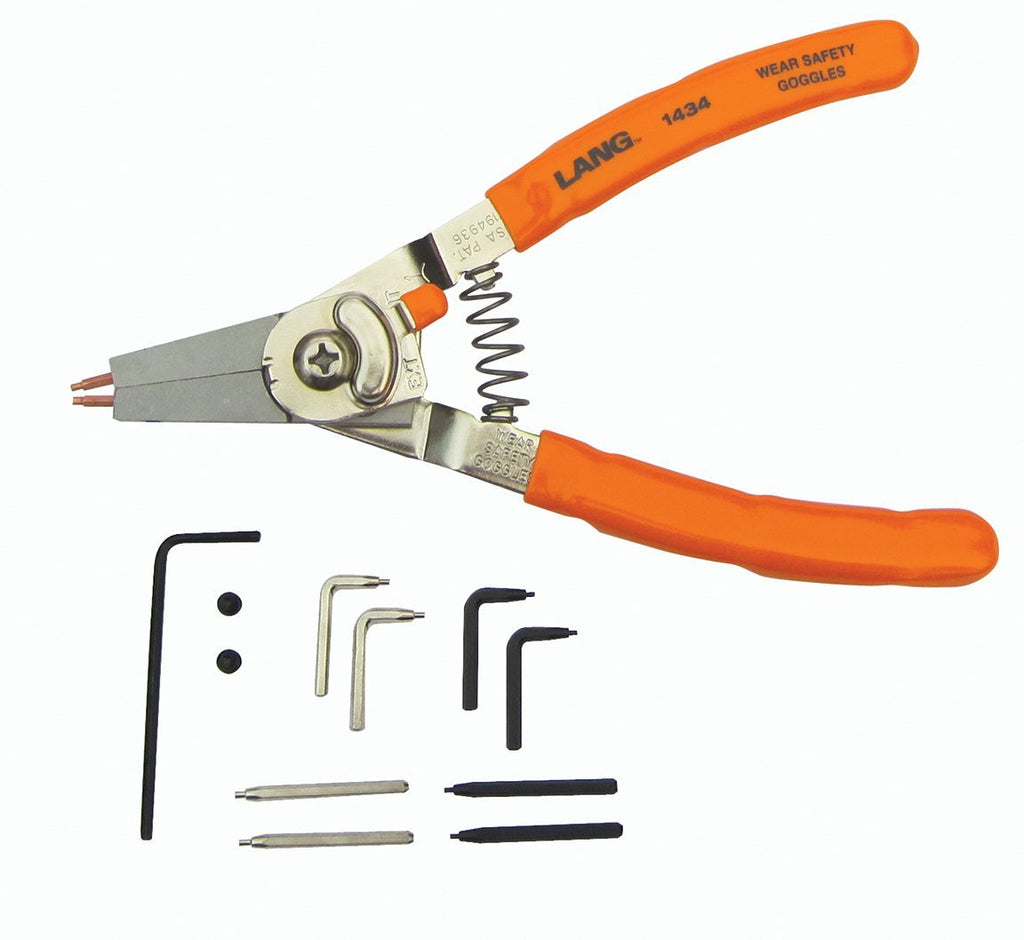  [AUSTRALIA] - Lang Tools 1434 Internal/External Quick Switch Retaining Ring Pliers and Tip Kit